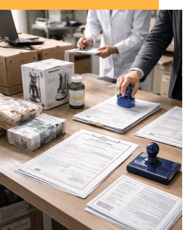 Сертификация импортных товаров от 12212 с таможенным сопровождением